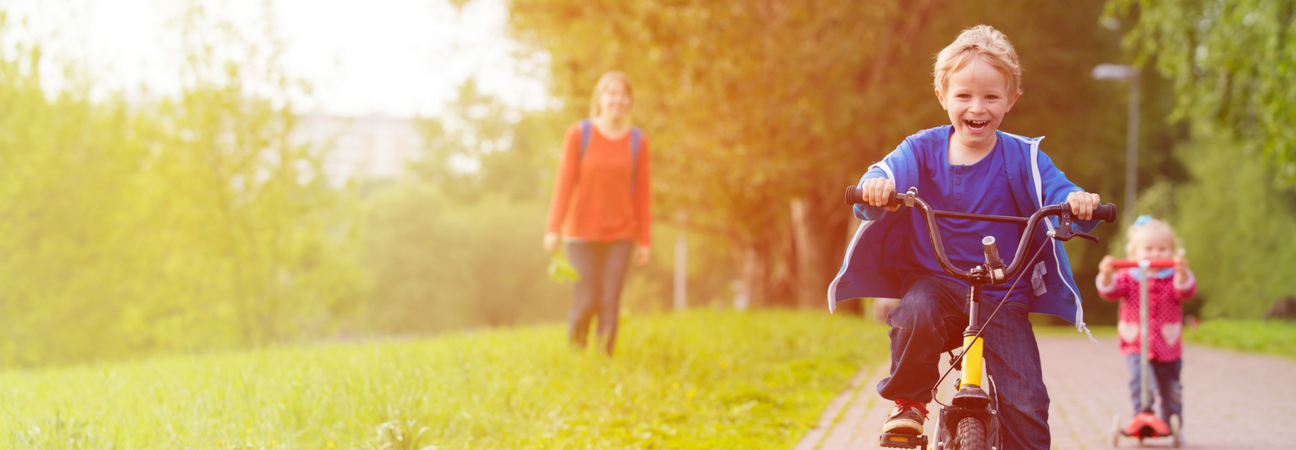 A family outside on a sunny day featured in a blog post about Middleton, WI