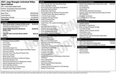 2021 Jeep Wrangler Unlimited Willys Sport 4x4