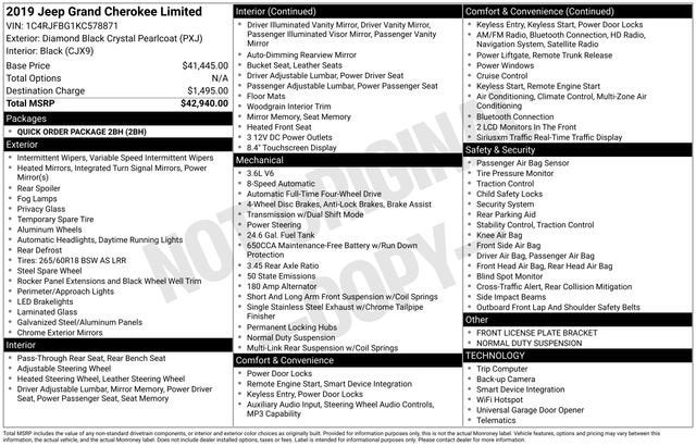 2019 Jeep Grand Cherokee Limited 4x4