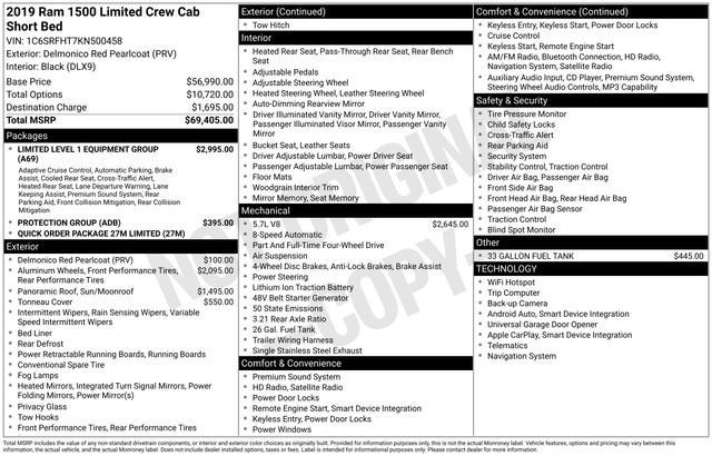 2019 RAM 1500 Limited Crew Cab 4x4 5'7" Box