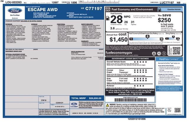 2020 Ford Escape SE