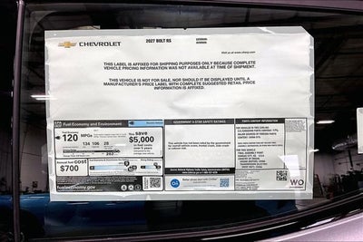 2027 Chevrolet Bolt RS