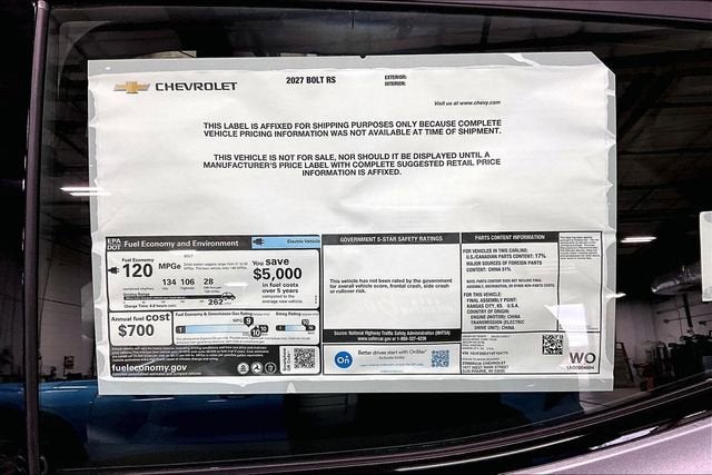 2027 Chevrolet Bolt RS