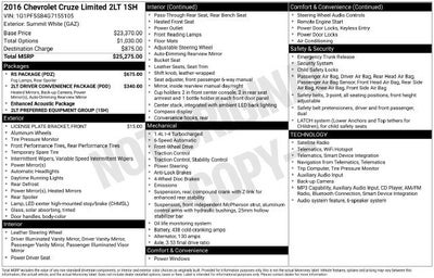 2016 Chevrolet Cruze Limited LT