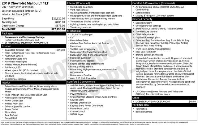 2019 Chevrolet Malibu LT