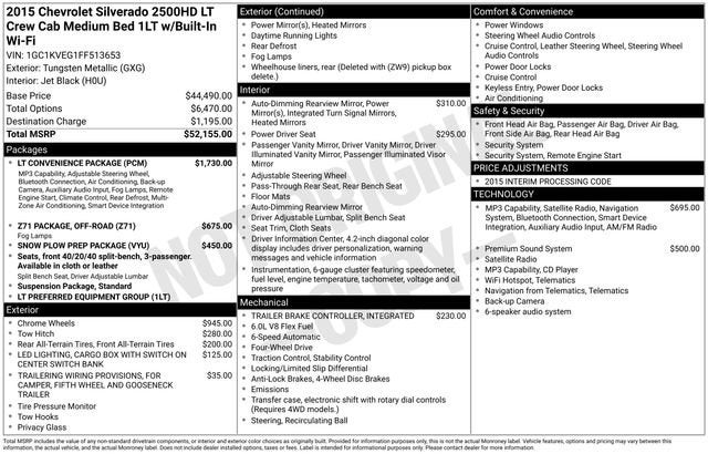 2015 Chevrolet Silverado 2500 HD LT