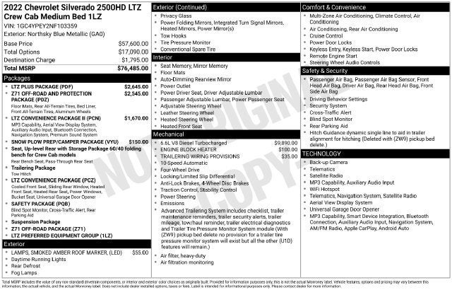 2022 Chevrolet Silverado 2500 HD LTZ