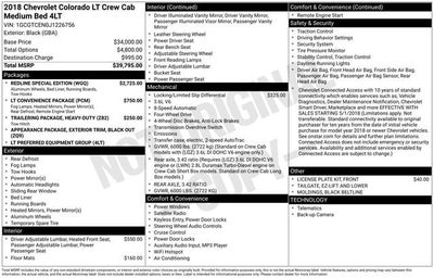 2018 Chevrolet Colorado 4WD LT