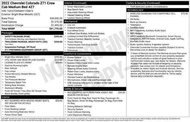 2022 Chevrolet Colorado 4WD Z71