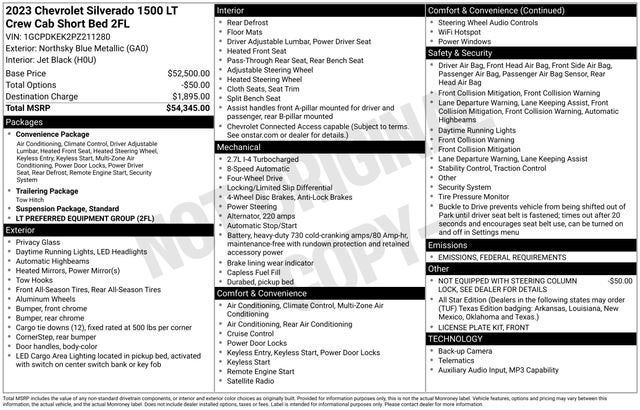 2023 Chevrolet Silverado 1500 LT (2FL)