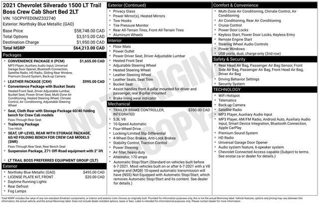 2021 Chevrolet Silverado 1500 LT Trail Boss
