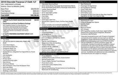 2018 Chevrolet Traverse LT Cloth