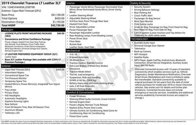 2019 Chevrolet Traverse LT Leather