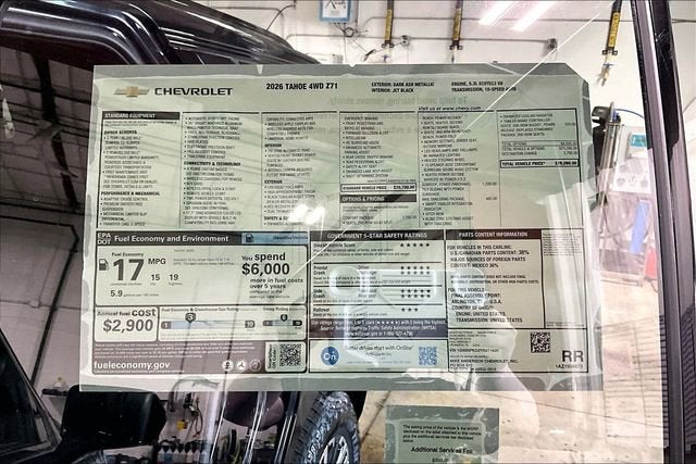 2026 Chevrolet Tahoe Z71