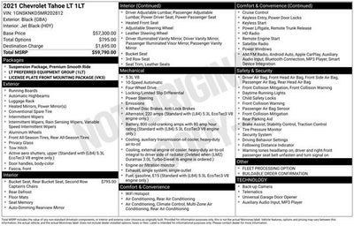 2021 Chevrolet Tahoe LT