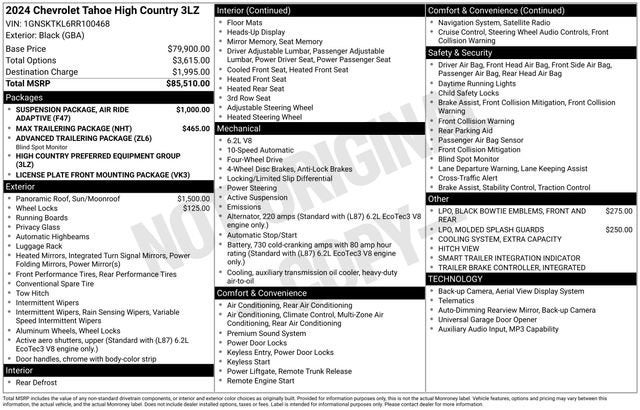 2024 Chevrolet Tahoe High Country