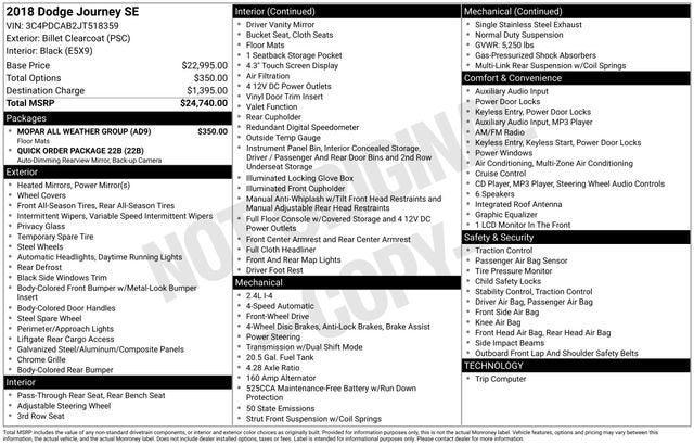 2018 Dodge Journey SE