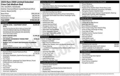 2025 RAM 2500 Limited Mega Cab 4x4 6'4" Box