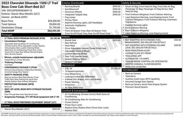 2022 Chevrolet Silverado 1500 LT Trail Boss