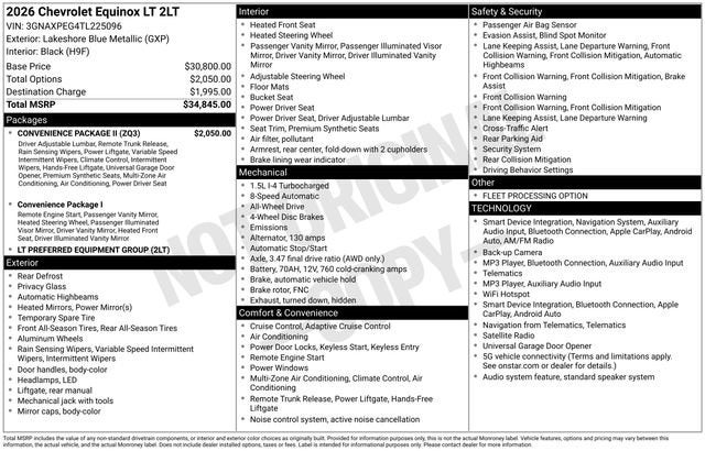 2026 Chevrolet Equinox LT