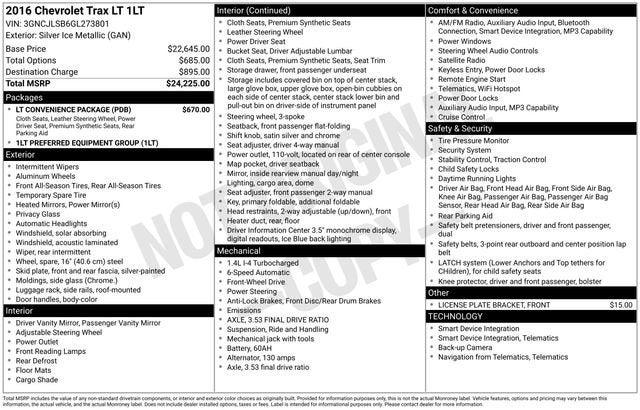 2016 Chevrolet Trax LT