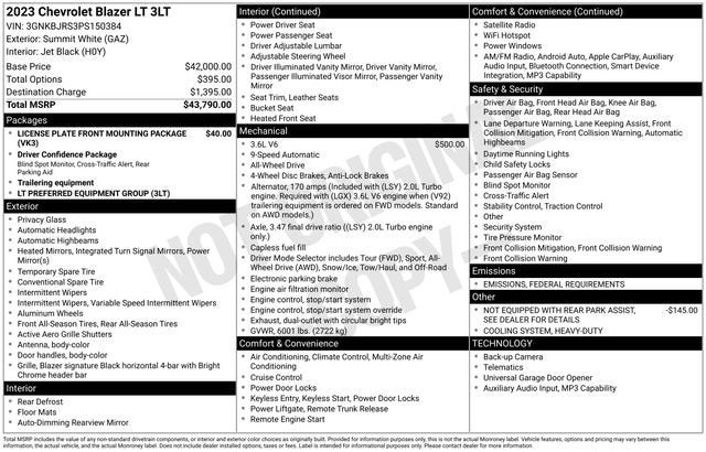 2023 Chevrolet Blazer 3LT