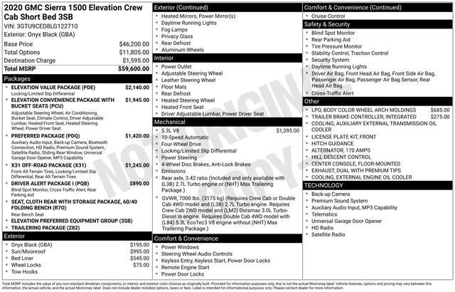 2020 GMC Sierra 1500 Elevation