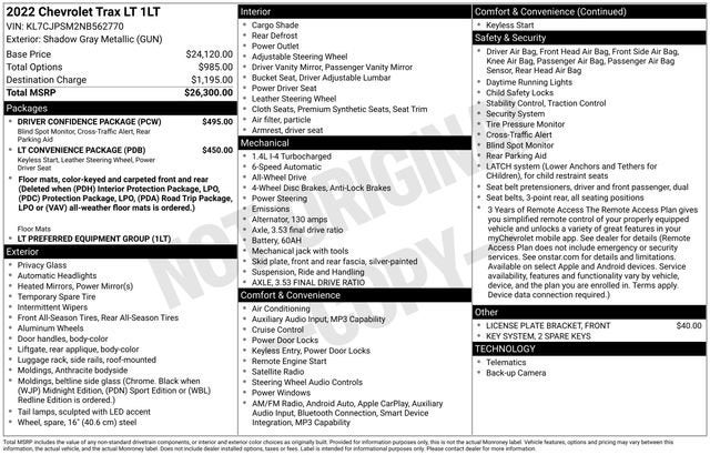 2022 Chevrolet Trax LT