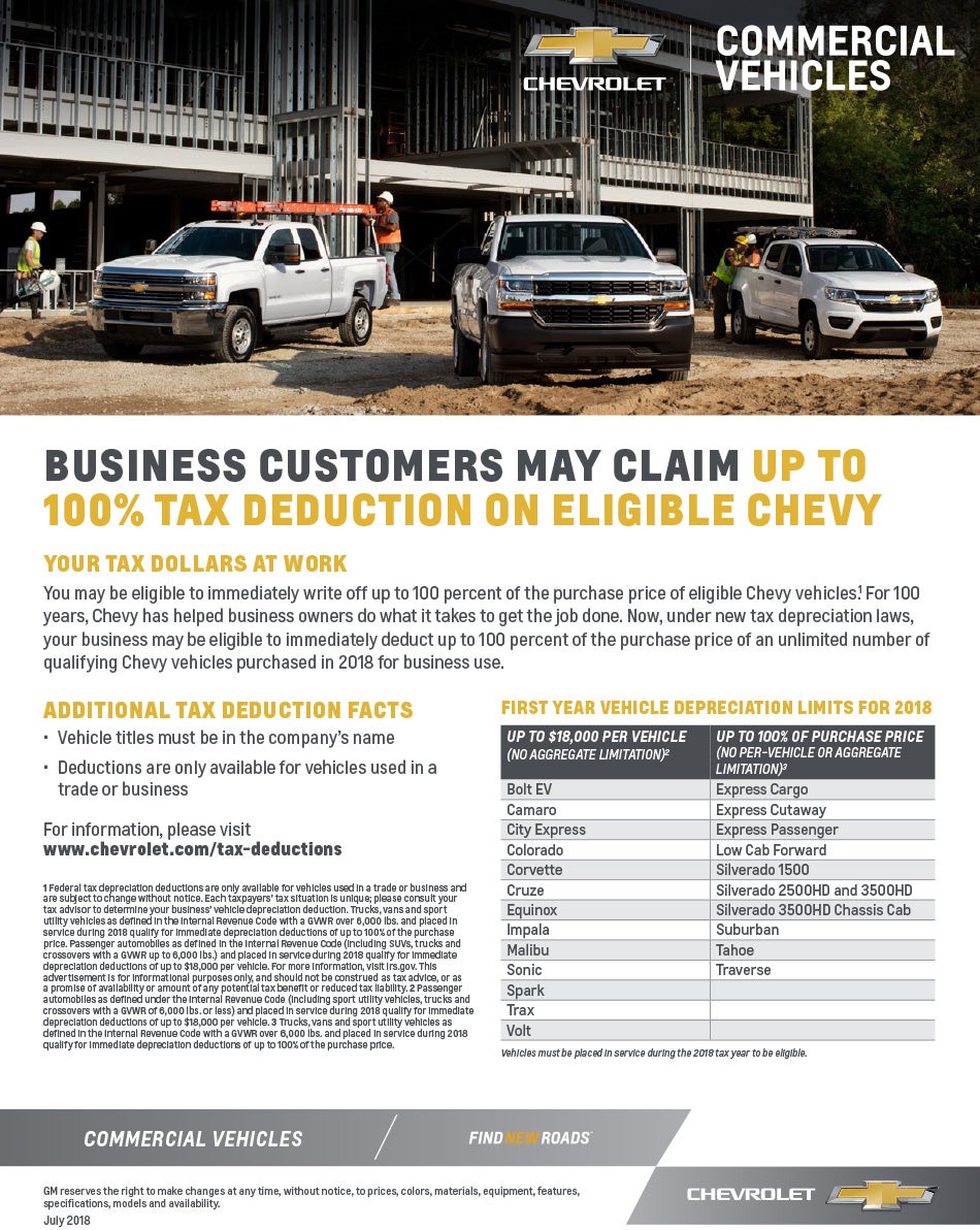 commercial vehicle tax deduction for small business owners - click to download PDF